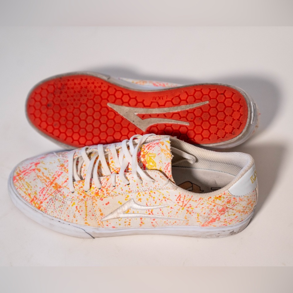 Men's White and Red Slip-On Loafers - Picture 8 of 8